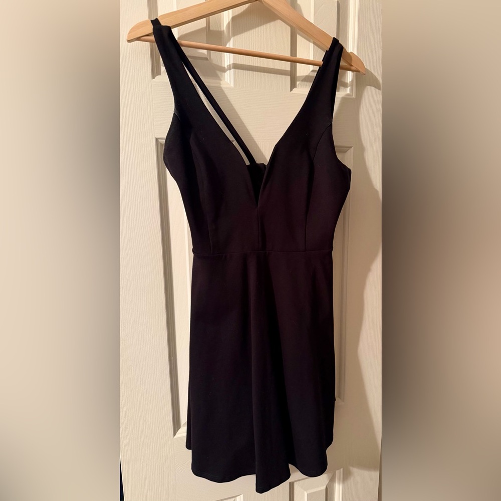 Lulus Forever Crush Black Skater Dress